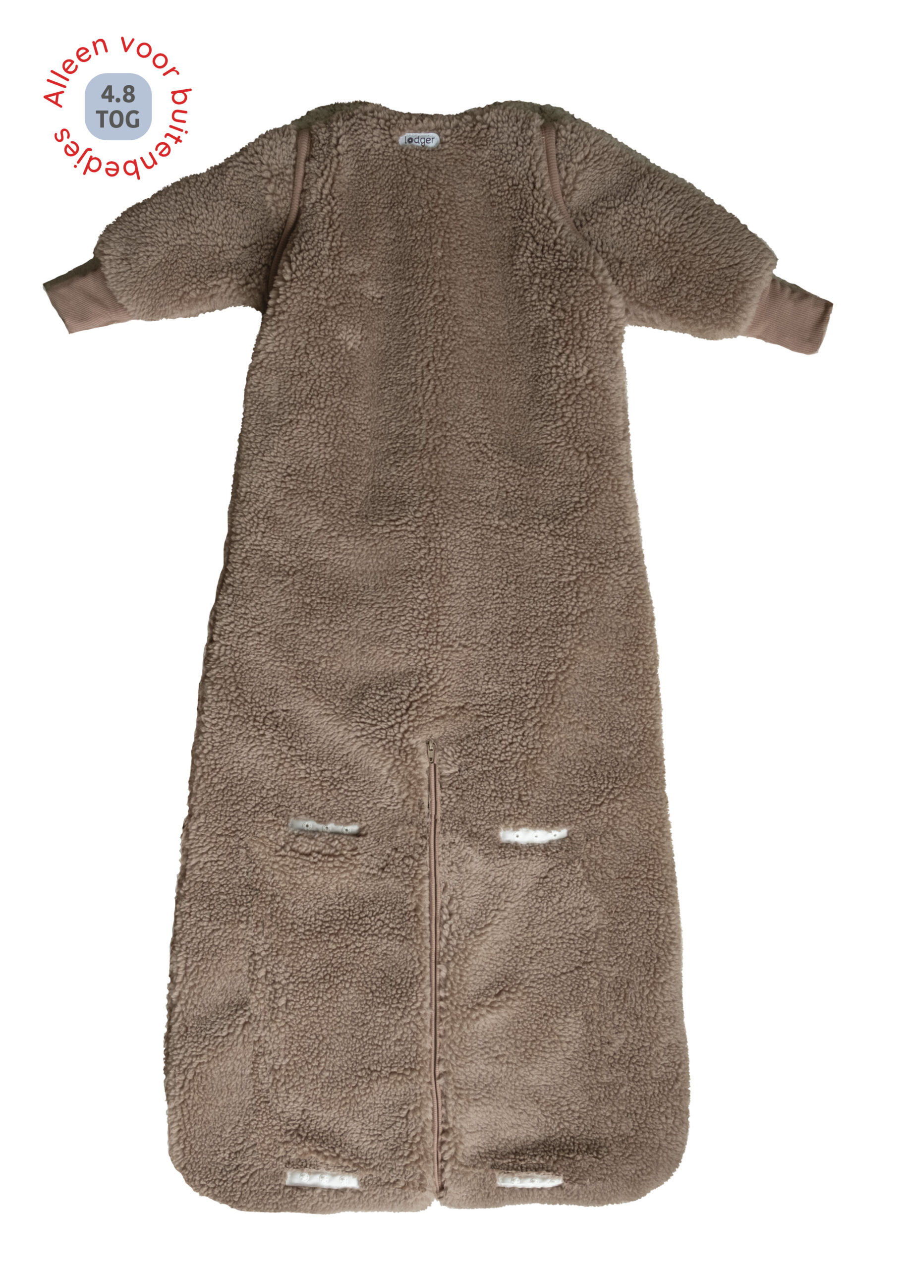 Lodger Outdoor Teddy 4 seizoenen Slaapzak met geïntegreerde wantjes. Kleur Buffalo of Peppermint. - Afbeelding 3